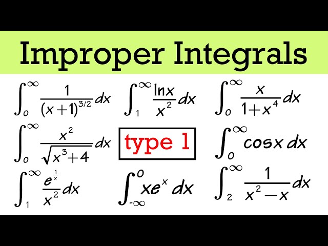 Type 1 improper integrals! (8 examples, calculus 2)