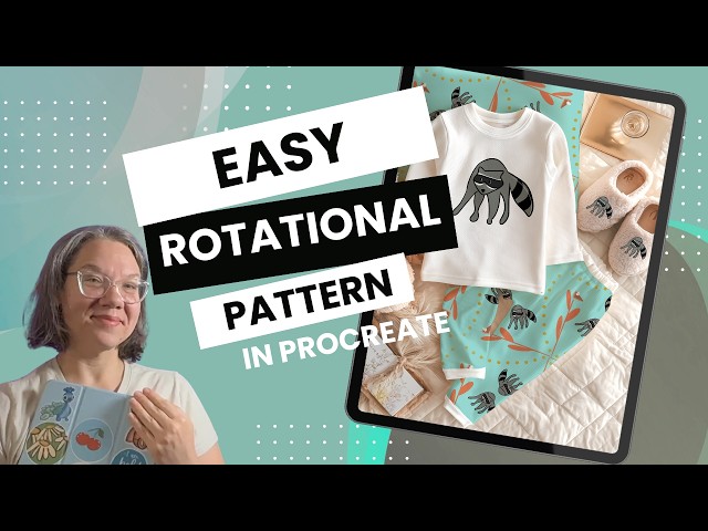 Easy Seamless Raccoon Rotational Pattern