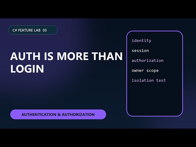 Authentication Is More Than a Login Form