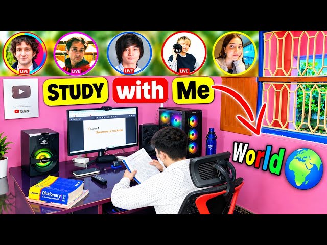 My First Study With Me 📚 | Day to Night Study |  No Talking, Face Mask , Pomodoro | PKP Study