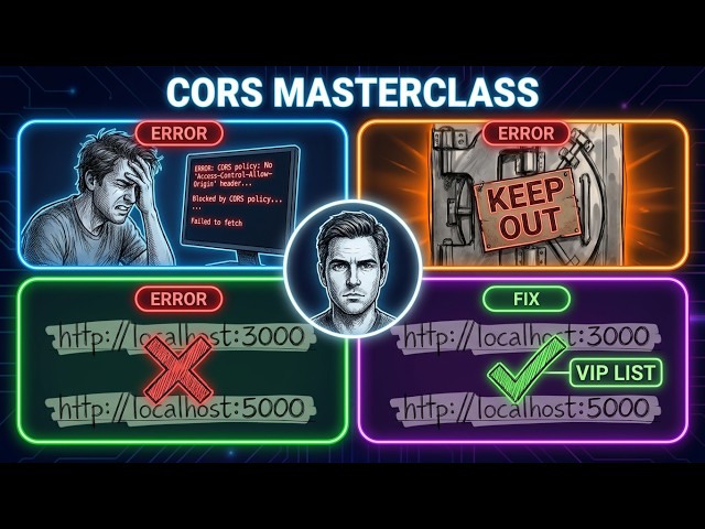 CORS Masterclass: From Beginner to Production Fixes | One Shot | Web Devs