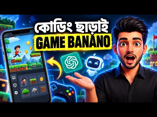 Zero Coding! AI Studio দিয়ে ANDROID GAME কিভাবে বানাবো?🎮🔥