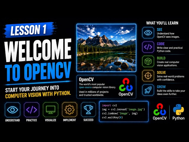 #1 Welcome to the OpenCV Course | Python for Computer Vision
