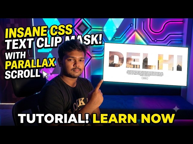 Learn how to create a modern CSS Text Clip Mask Parallax Scrolling Effect using HTML and CSS! 🚀