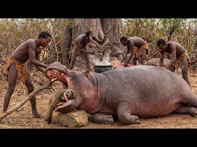 The Hadzabe Tribe in Africa Faced Hippos In a Survival Hunt: The Incredible Things They Did