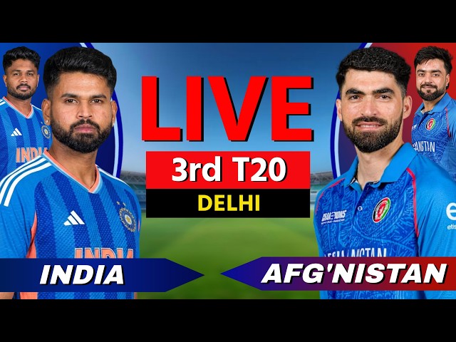🔴 LIVE: IND vs AFG, 3rd T20I 2026, Live Cricket Match Scores, Commentary, India vs Afghanistan