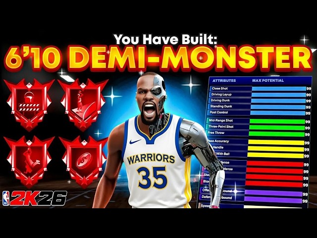 NEW *END GAME* BEST 6'10 DEMIGOD Build in NBA 2K26! BEST ALL AROUND ISO BUILD 2K26!