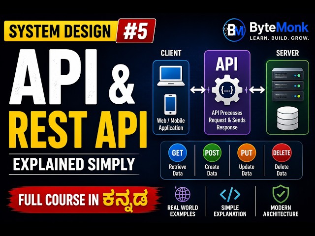 What is an API & REST API? Explained Simply | System Design in Kannada #5