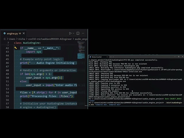 4.2 Milestone 3 Screencast Walkthrough | Audio Engine Project - Michael David