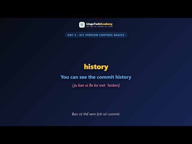🚀 Day 4 - Git Version Control Basics | English for Frontend Developers