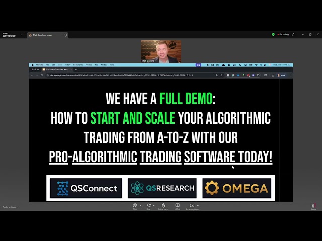 Algorithmic Trading in Python: From Trade Strategy to Execution P1 - Record