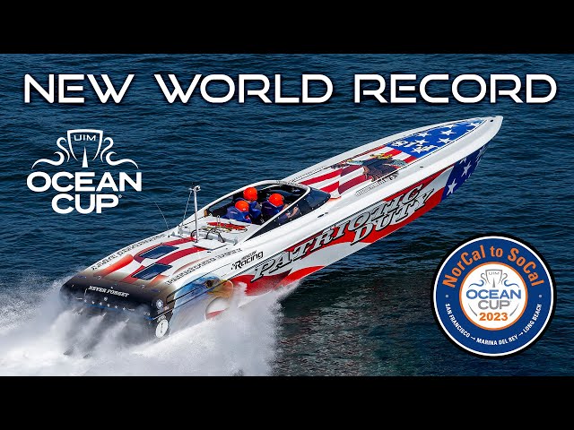 Patriotic Duty Racing breaks offshore powerboat world record from San Francisco to Marina del Rey CA