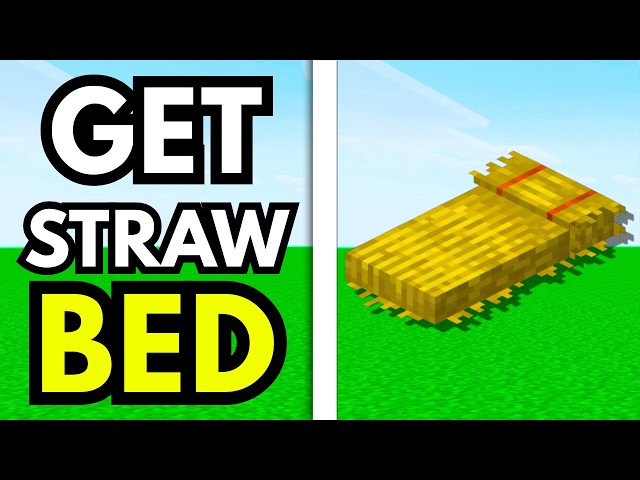 How To Craft / Use Straw Beds In Minecraft - Minecraft 26.2 Update