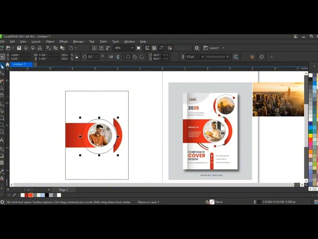 How To Creat Corporate Flayer Design Using Template In Corel Draw