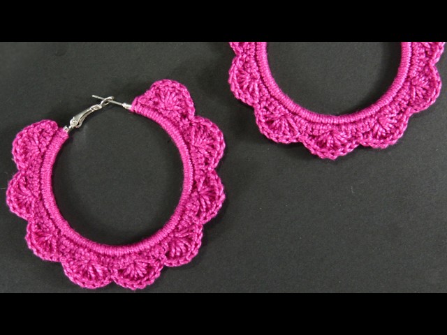 CANDONGAS ARETES a CROCHET hermosas y fáciles de tejer TUTORIAL paso a paso | Uva Madura Crochet