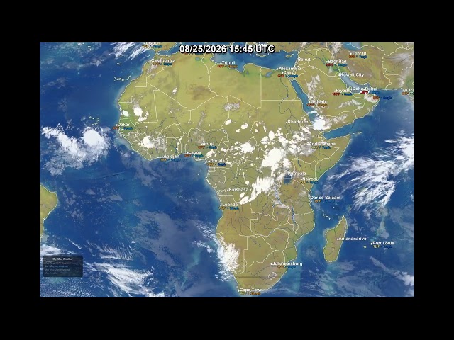 Global 24 Hour Satellite Weather | August 25, 2026