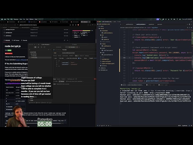 Day 101 learning web dev: Auth with Node/Express/JWT | study, code, hangout