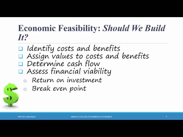 Systems Analysis & Design - Ch 1 - Feasibility Analysis