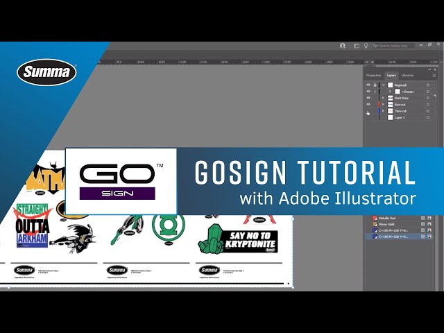 Summa GoSign Tutorial / Print & Cut with Adobe Illustrator