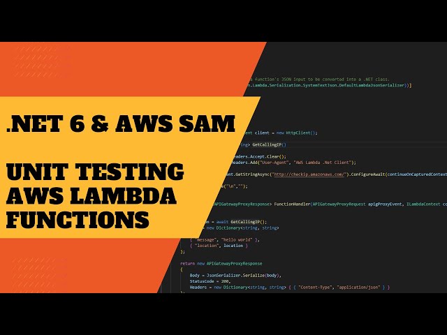 Unit testing AWS Lambda with .NET 6