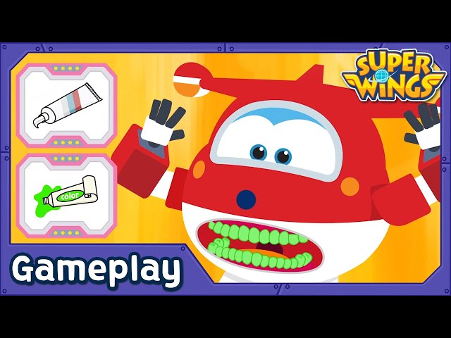 [SuperWings Game] Brush your teeth game | Doctor Game | Super wings Gameplay