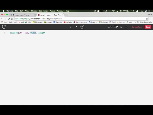Understanding basic programming syntax in the P5.js programming language