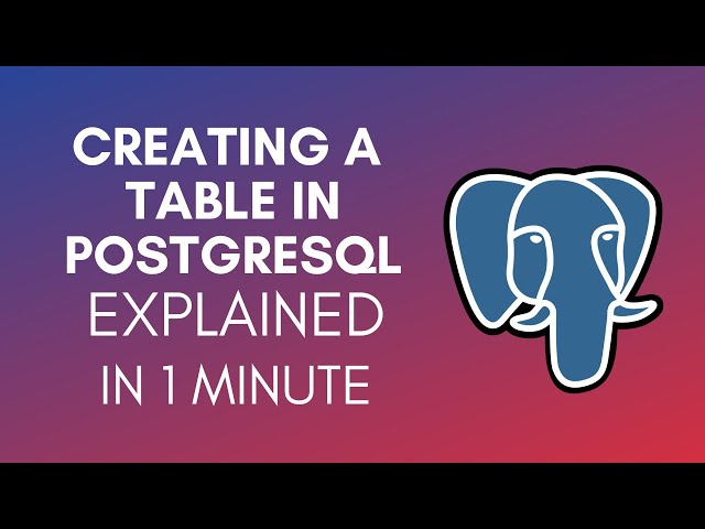 How To Create A Table In PostgreSQL (2025)