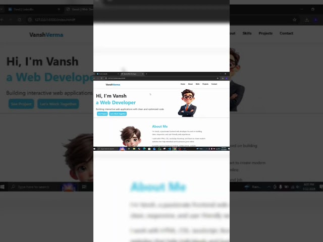 Personal Portfolio website | HTML , CSS , JavaScript #coding #htmlcss #programming #portfolio