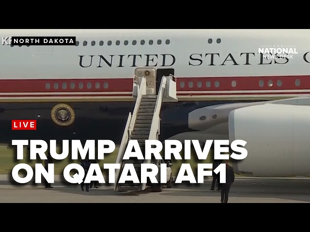 President Donald Trump arrives in Medora, North Dakota