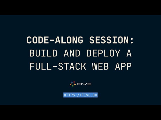 Code-Along Training Session | Rapid Application Development | Five.Co