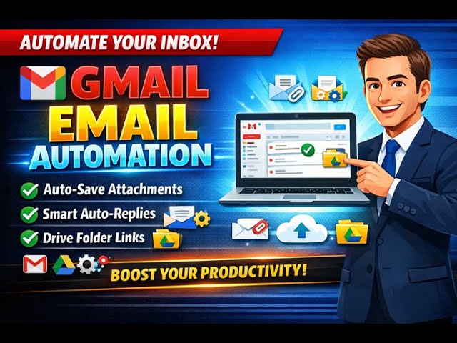 Gmail Automation with Google Apps Script | Auto Save Attachments & Smart Replies(Step-by-Step Guide)
