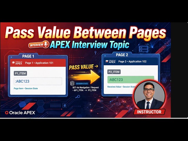 Oracle APEX Interview Topic | Pass Value Between Page Items
