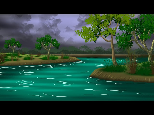 Background Design For Cartoon Animation In Photoshop | #photoshop #cartoon #background #digitalart