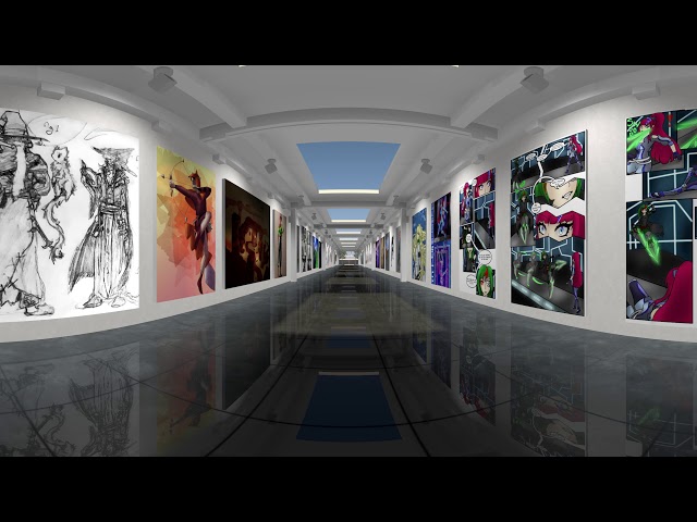 East Sussex College - Games Art & Animation Year 1 - 360 4K Virtual Art Show - best viewed in HD