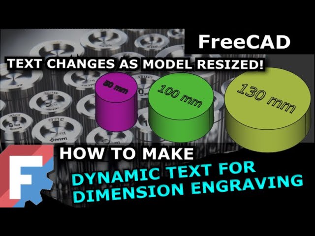 Dynamic Text in FreeCAD? | Text Display & Size Changes With Size of Model | FreeCAD v1.0