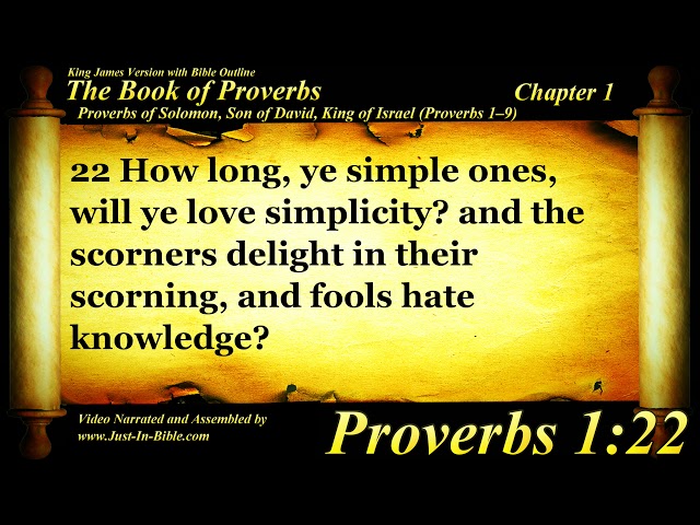 Proverbs Chapter 1 - Bible Book #20 - The Holy Bible KJV Read Along Audio/Video/Text (1st narration)