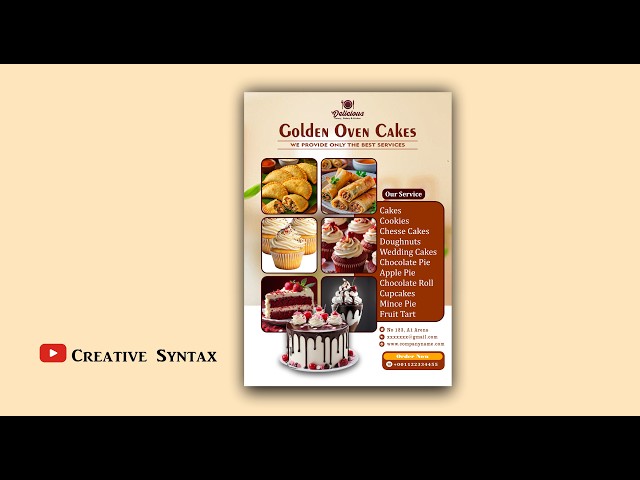 Cake Bakery Flyer Design in CorelDRAW  Step by Step Tutorial, US Ready Print Standard