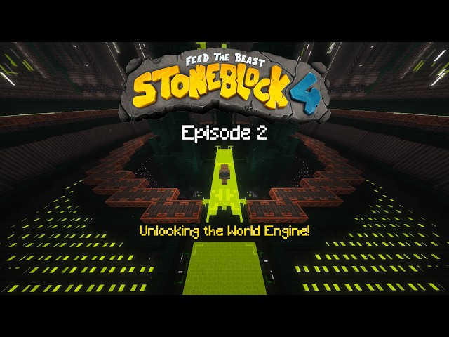 Unlocking the WORLD ENGINE in StoneBlock 4! | Episode 2