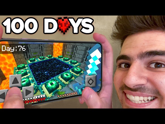 I Survived 100 Days In Hardcore Minecraft Pocket Edition