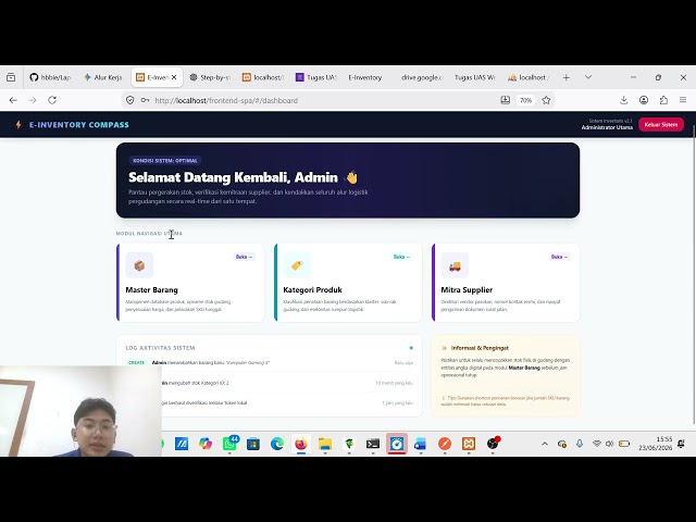 UAS Pemrograman Web 2 | Sistem E-Inventory Berbasis CodeIgniter 4 dan Vue.js