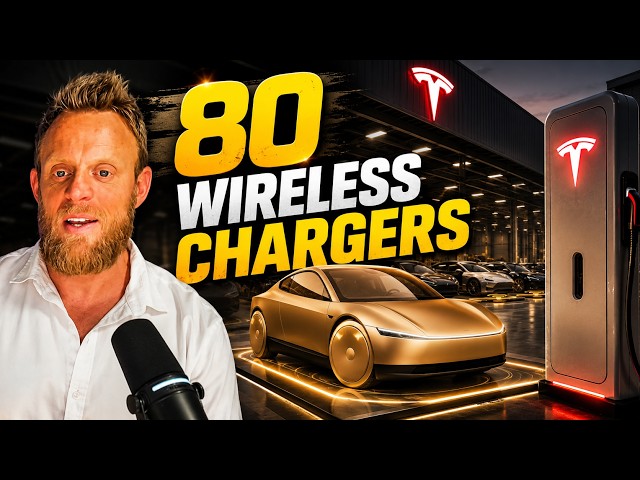 Tesla Just Revealed Its Secret Robotaxi Depot — 80 Wireless Chargers