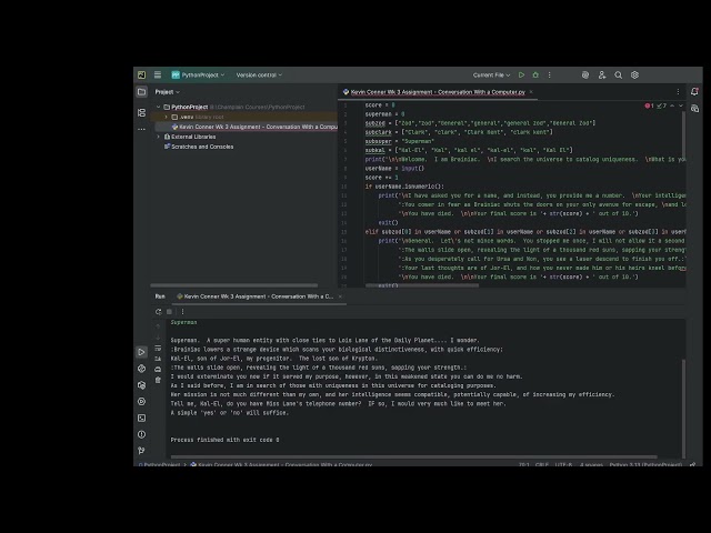 I'M PROGRAMMING PYTHON! :O  Week 3 of my Python Course!