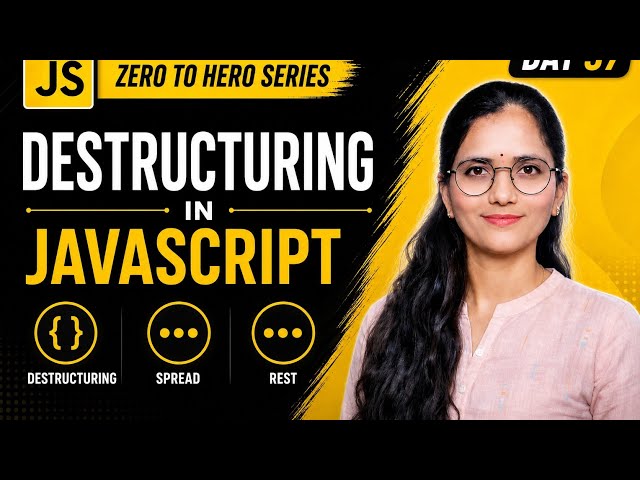 JavaScript Destructuring, Spread & Rest Operators Explained | Examples + Exercise |