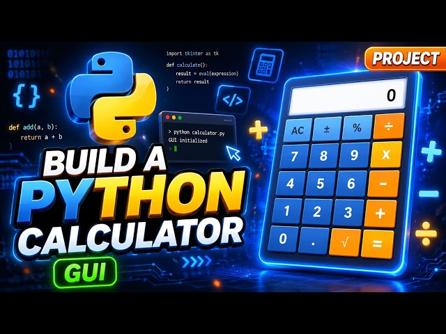 Python Calculator Tutorial for Beginners | How to Make a Calculator in Python (Step-by-Step)