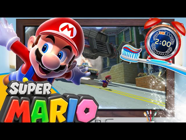New Super Mario Sonic Speed Run 2 Minute Toothbrush timer with Music!