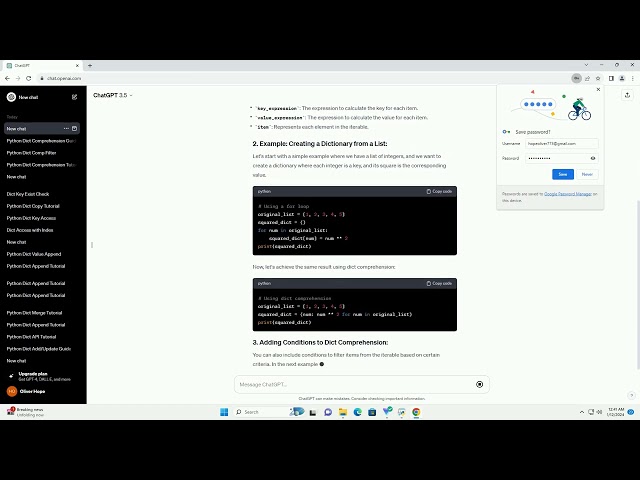 python dict comprehension from list