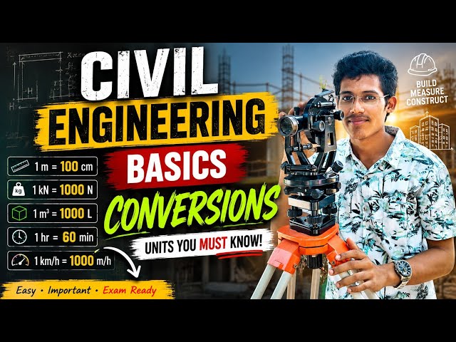 Civil Engineering Basics 🔥 | Important Unit Conversions Every Civil Engineer Must Know!#btech#study