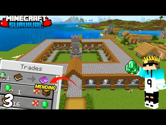 I Got MENDING for 1 EMERALD! 😱 || Minecraft Survival #3