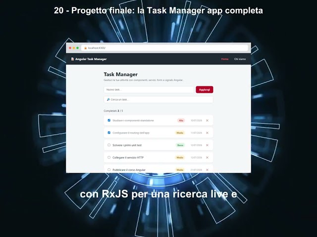 20 Progetto finale la Task Manager app completa