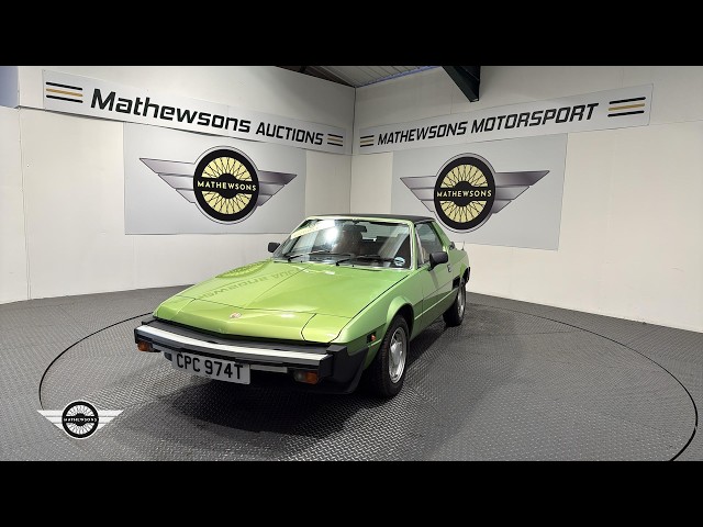 1979 FIAT X1/9 | Mathewsons Classic Cars | Auction: 24, 25 & 26 June 2026